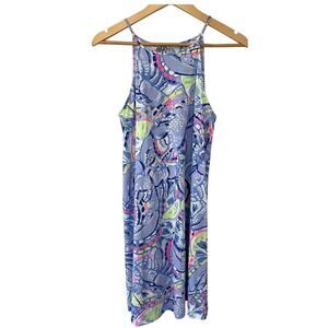 Lilly Pulitzer Margot Swing Dress w Tassells Blue Berri Pinch‎ Pinch sz M